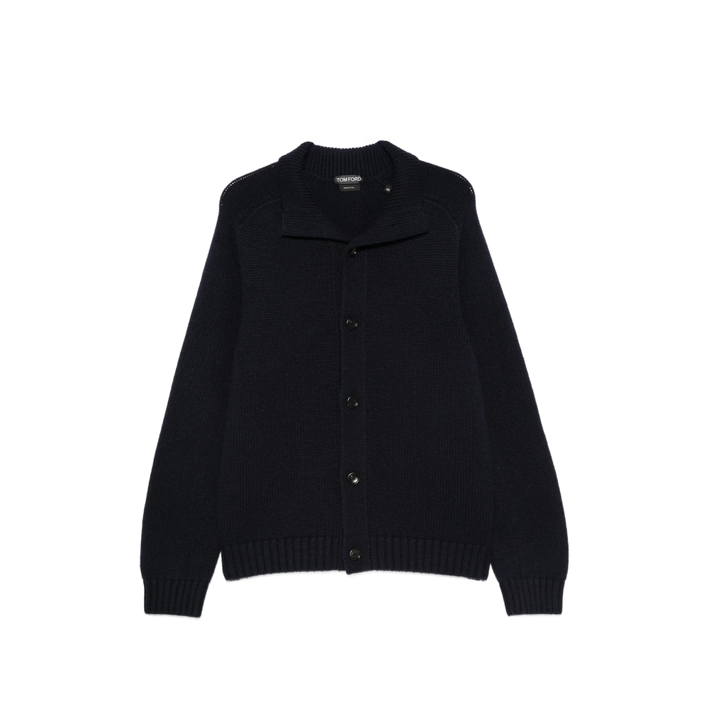 Tom Ford Ribbed-knit Shawl-collar Cardigan