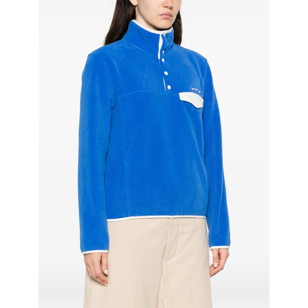 Fleece-Texture Logo-Embroidered Sweatshirt
