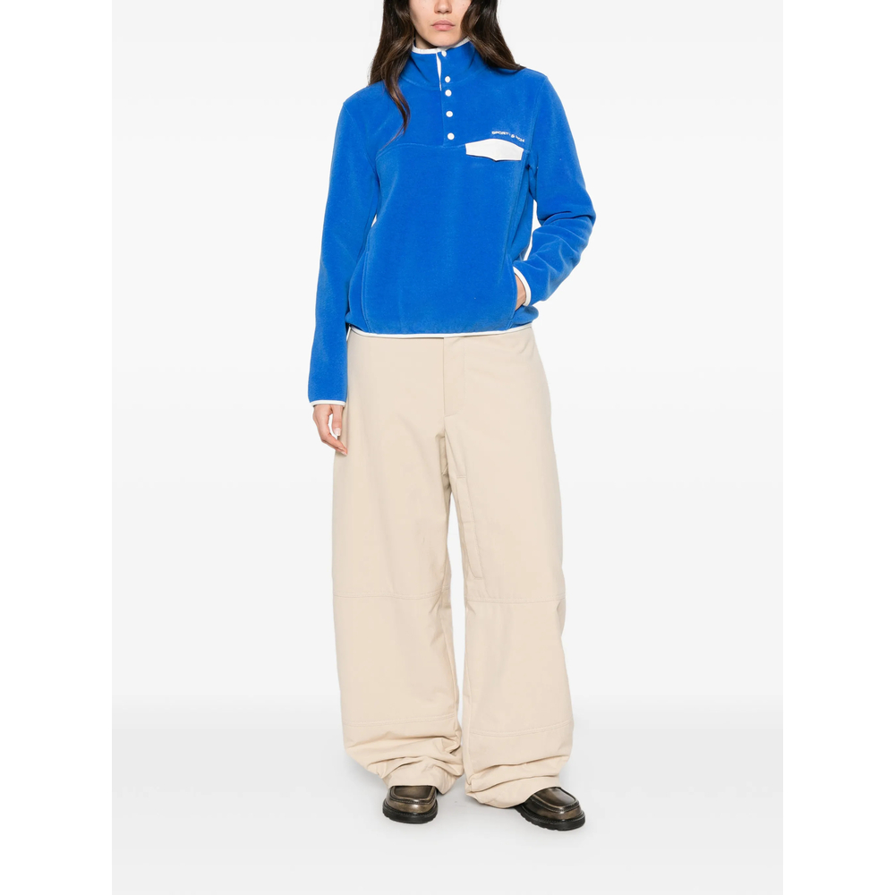 Fleece-Texture Logo-Embroidered Sweatshirt