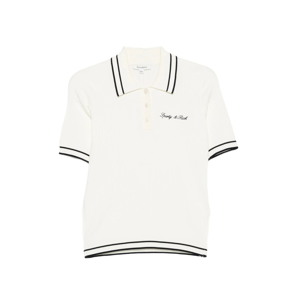 Sporty & Rich Cable-knit Polo Shirt