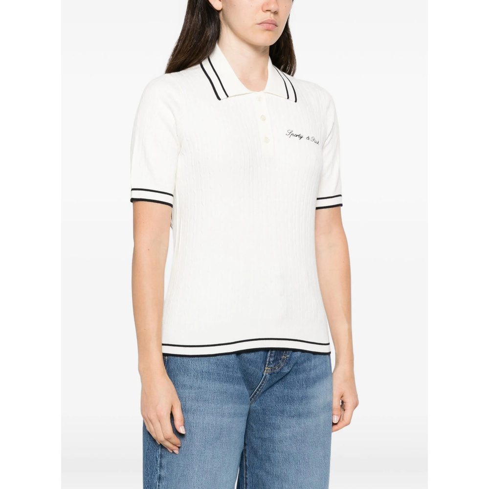 Cable-Knit Polo