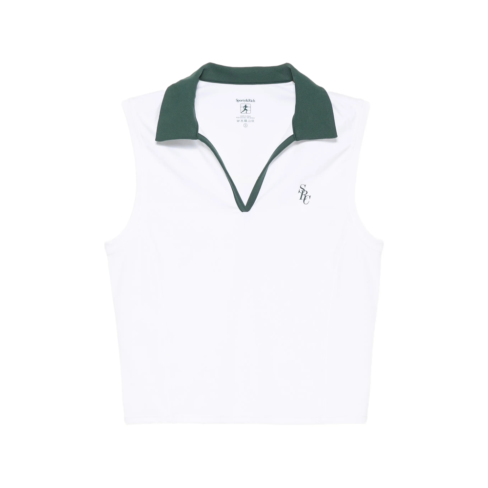 Logo-Embroidered Sleeveless Top