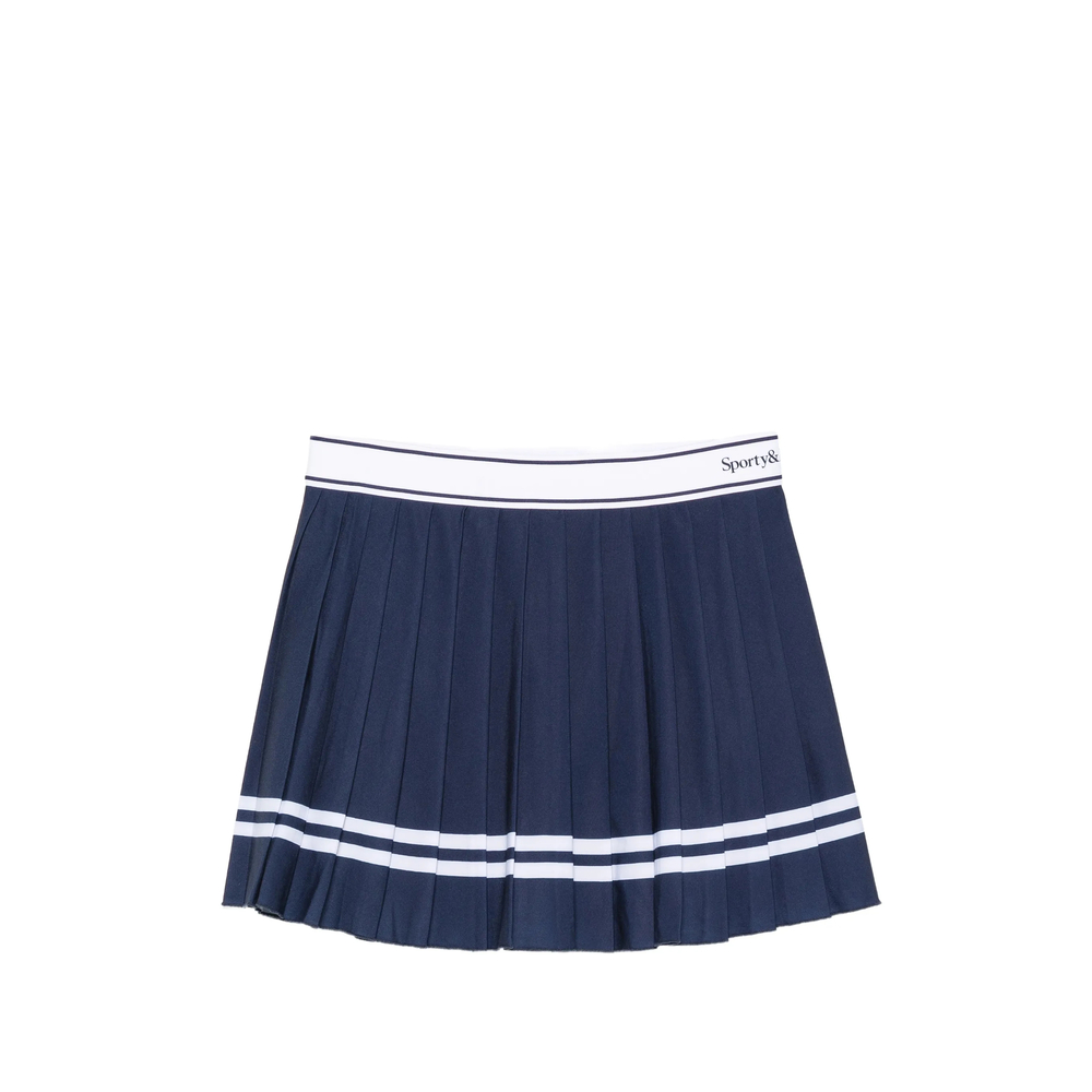 Pleated Striped-Trim Tennis Mini