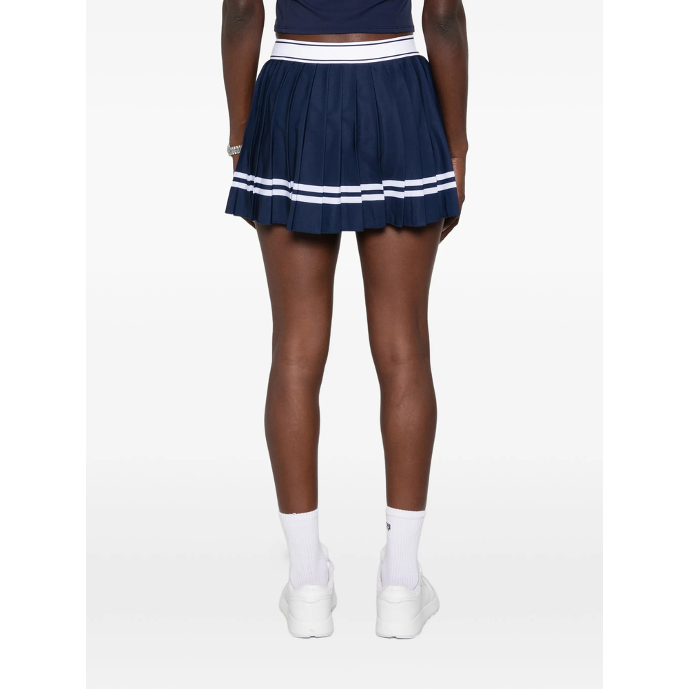 Pleated Striped-Trim Tennis Mini