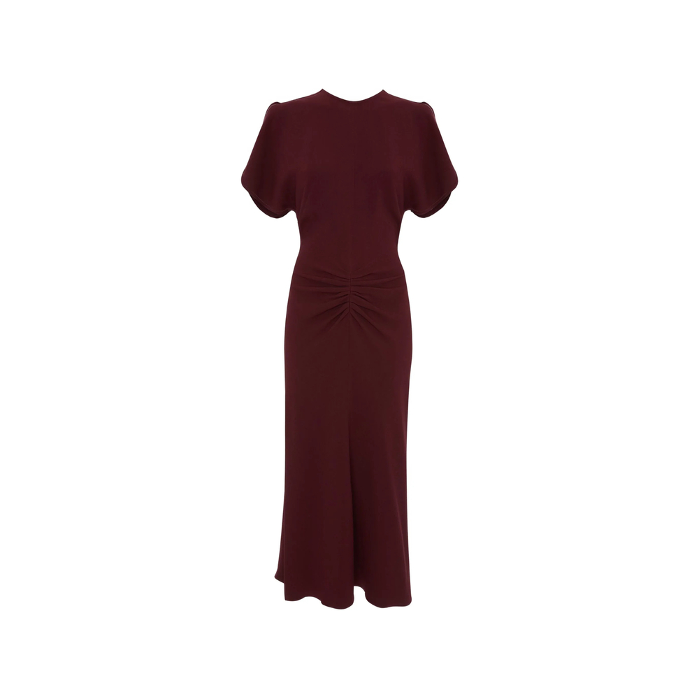Victoria Beckham Bela Gathered Midi Dress
