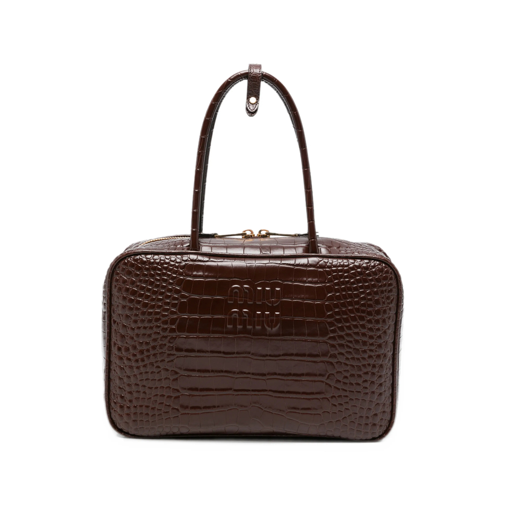 Croc-Effect Tote Bag