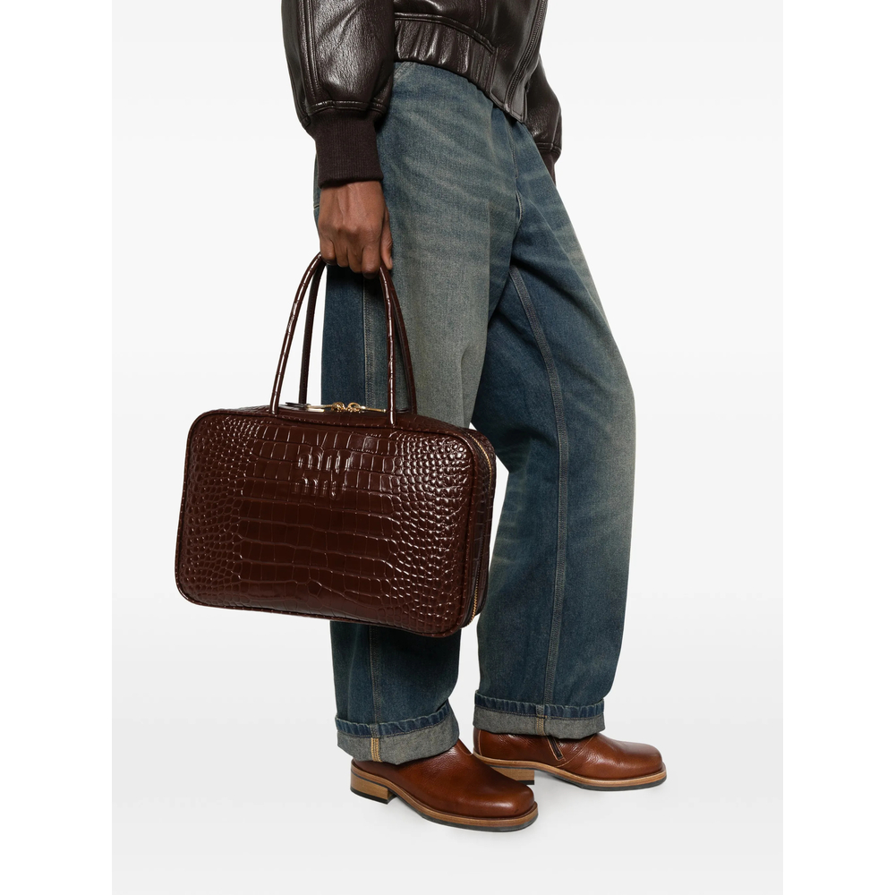 Croc-Effect Tote Bag