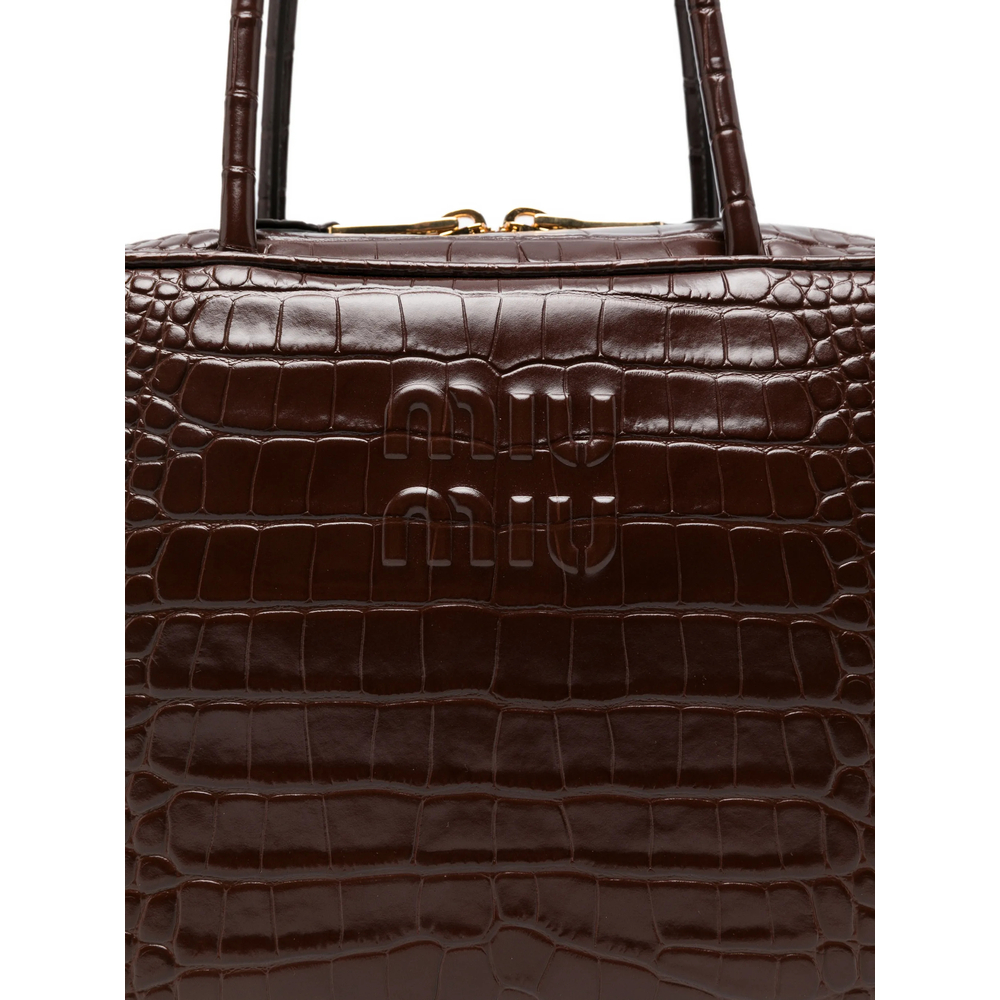 Croc-Effect Tote Bag