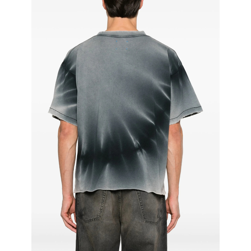 Graphic-Print Raw-Edge T-Shirt