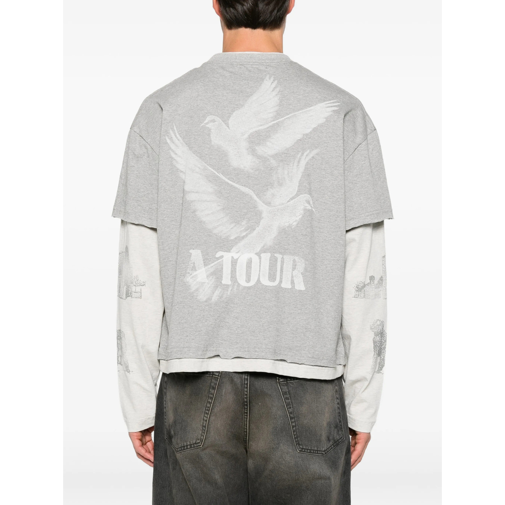 Graphic-Print Layered T-Shirt