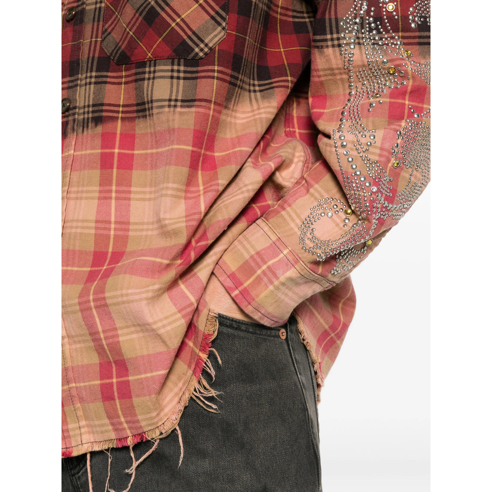 Stud-Embellished Dip-Dye Shirt