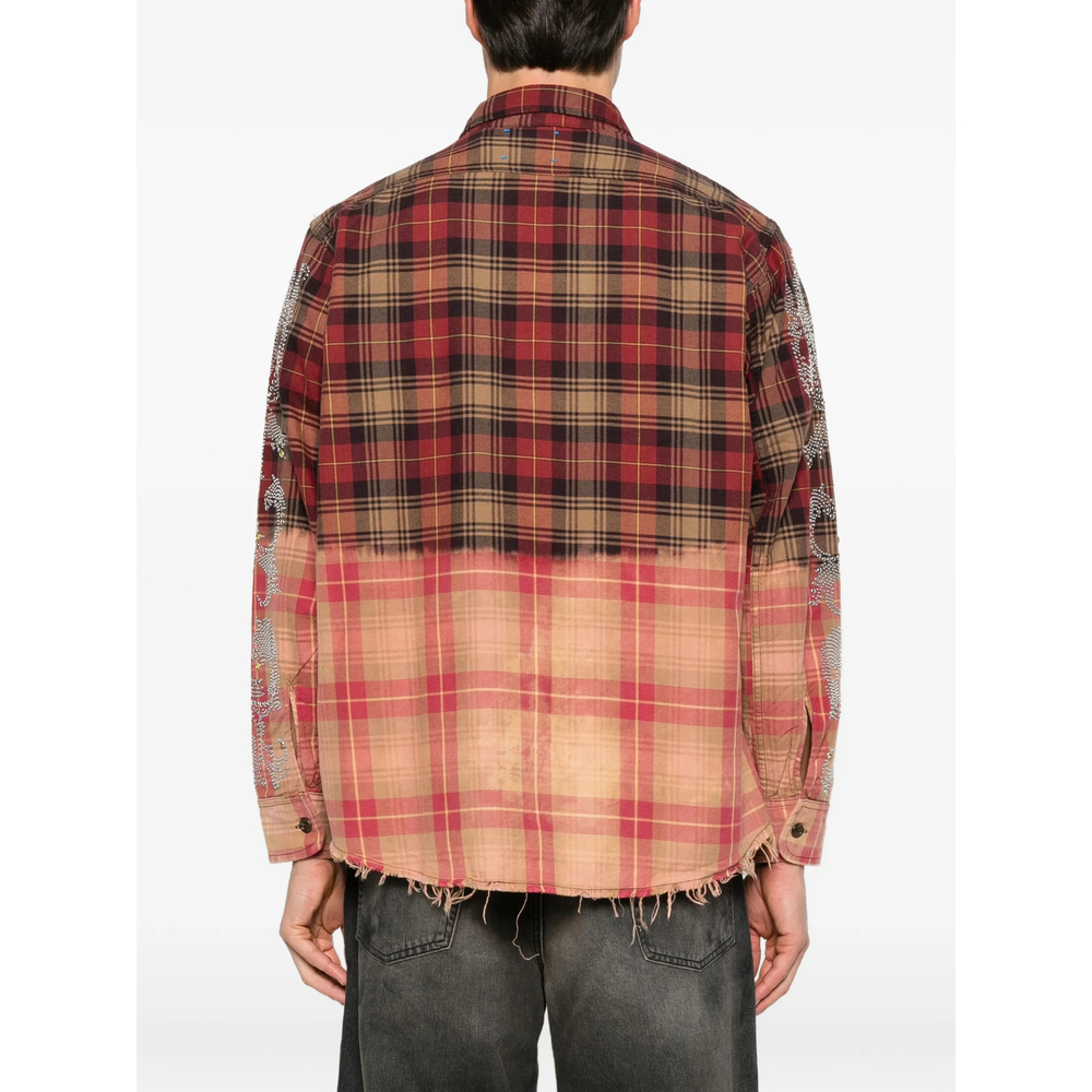 Stud-Embellished Dip-Dye Shirt