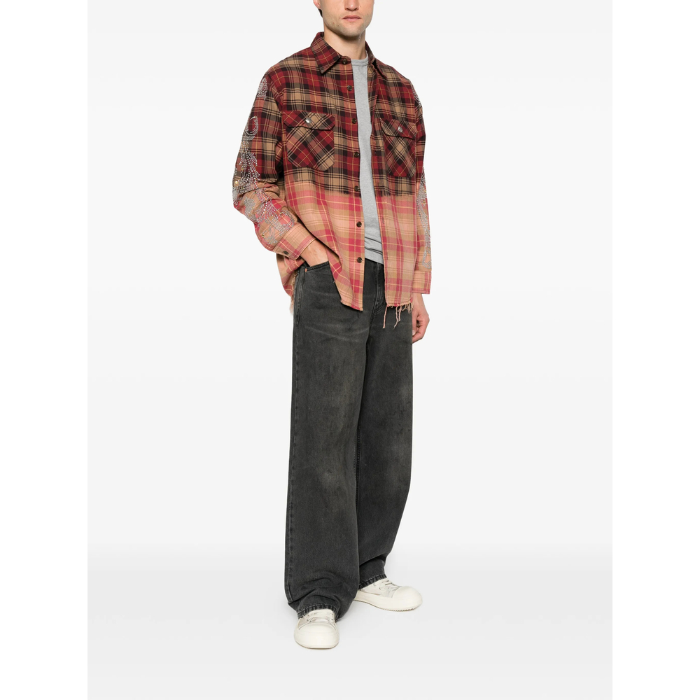 Stud-Embellished Dip-Dye Shirt