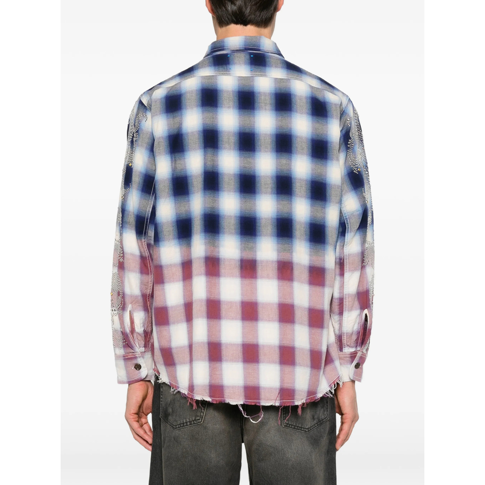 Stud-Embellished Checked Shirt