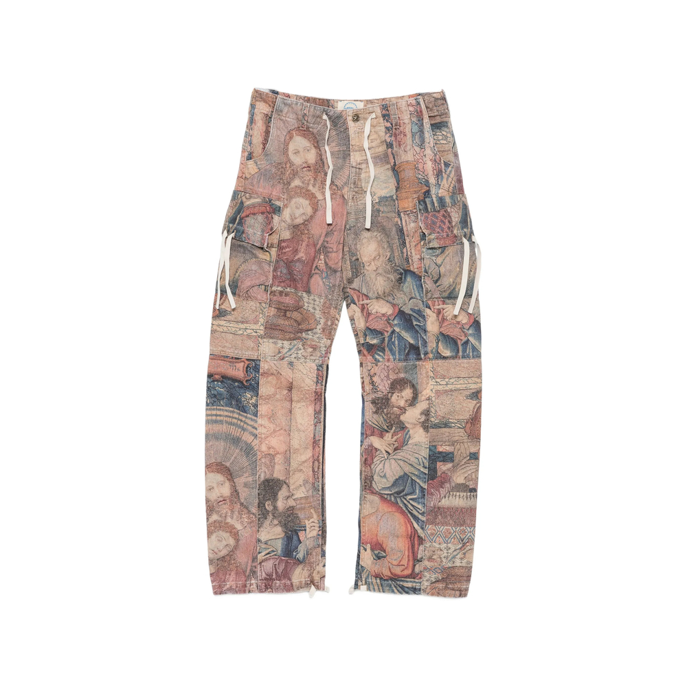 Tapestry-Print Jeans