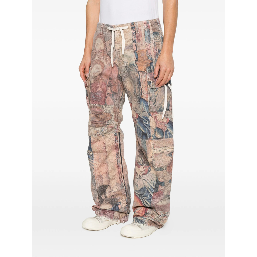 Tapestry-Print Jeans