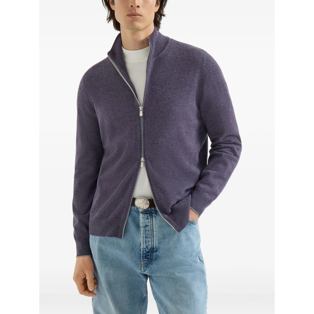 Cashmere High-Neck Cardigan