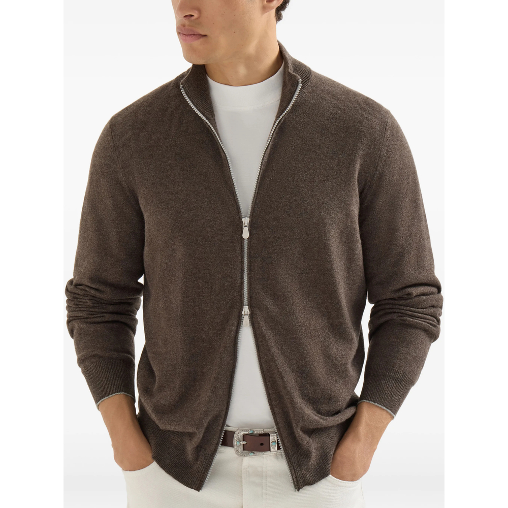 Cashmere High-Neck Cardigan