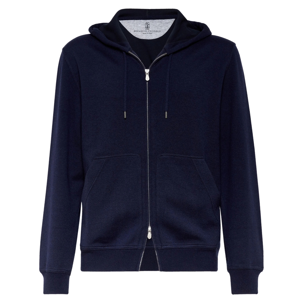 Long-Sleeve Cashmere Hoodie