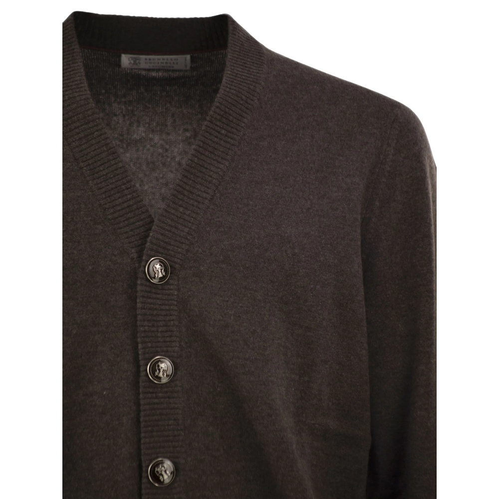 V-Neck Button-Up Cardigan