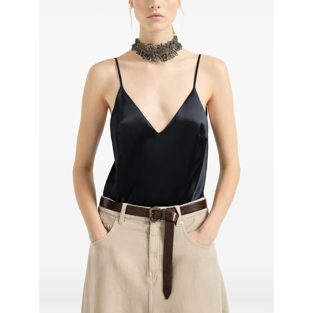 Stretch Silk Satin Camisole