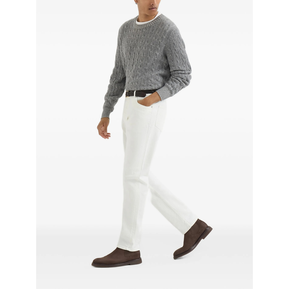 Garment-Dyed Comfort Denim Five-Pocket Trousers