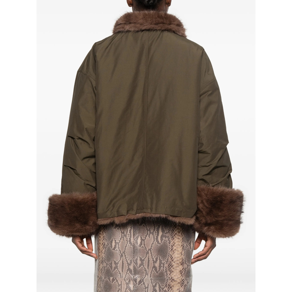 Faux-Fur Trim Reversible Jacket