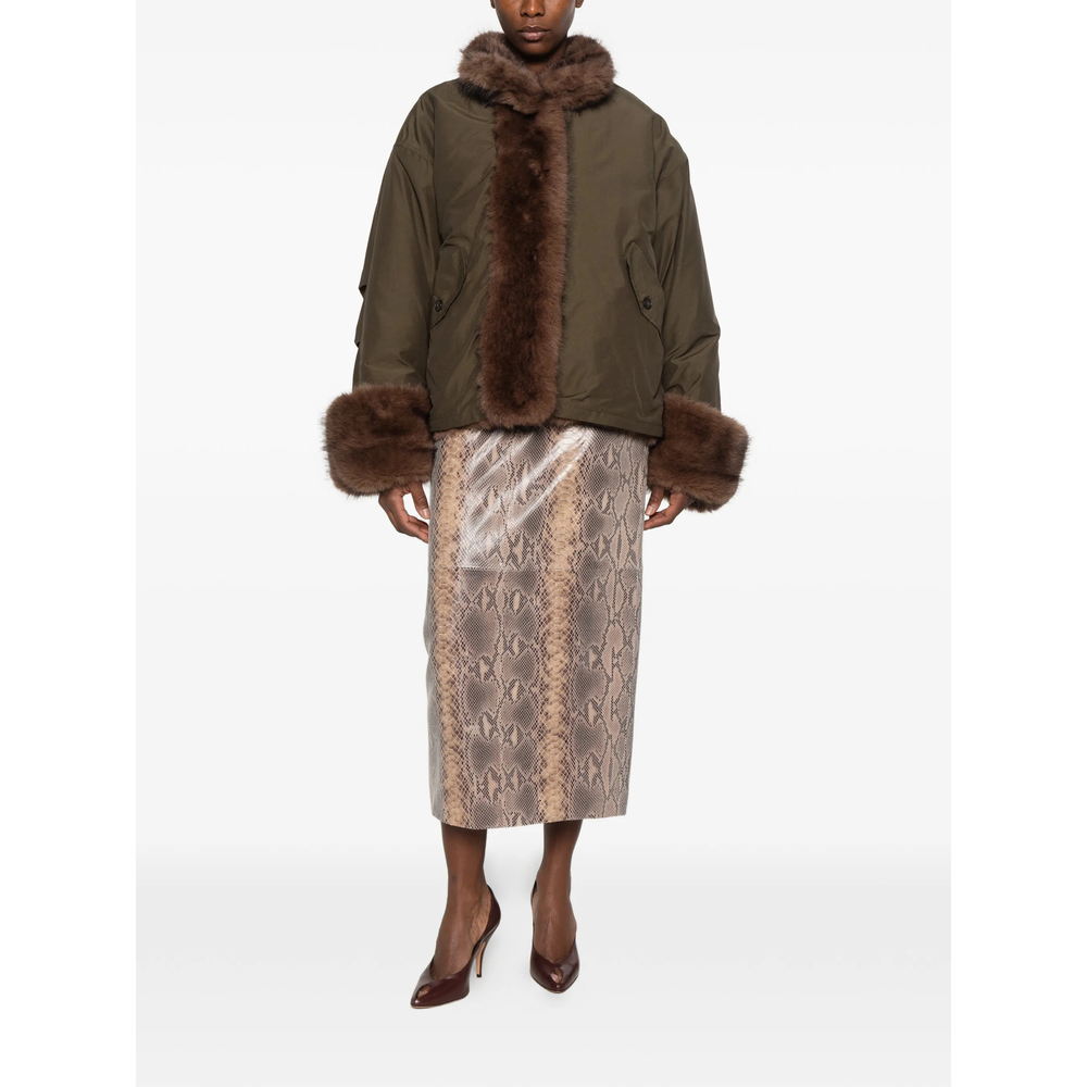 Faux-Fur Trim Reversible Jacket