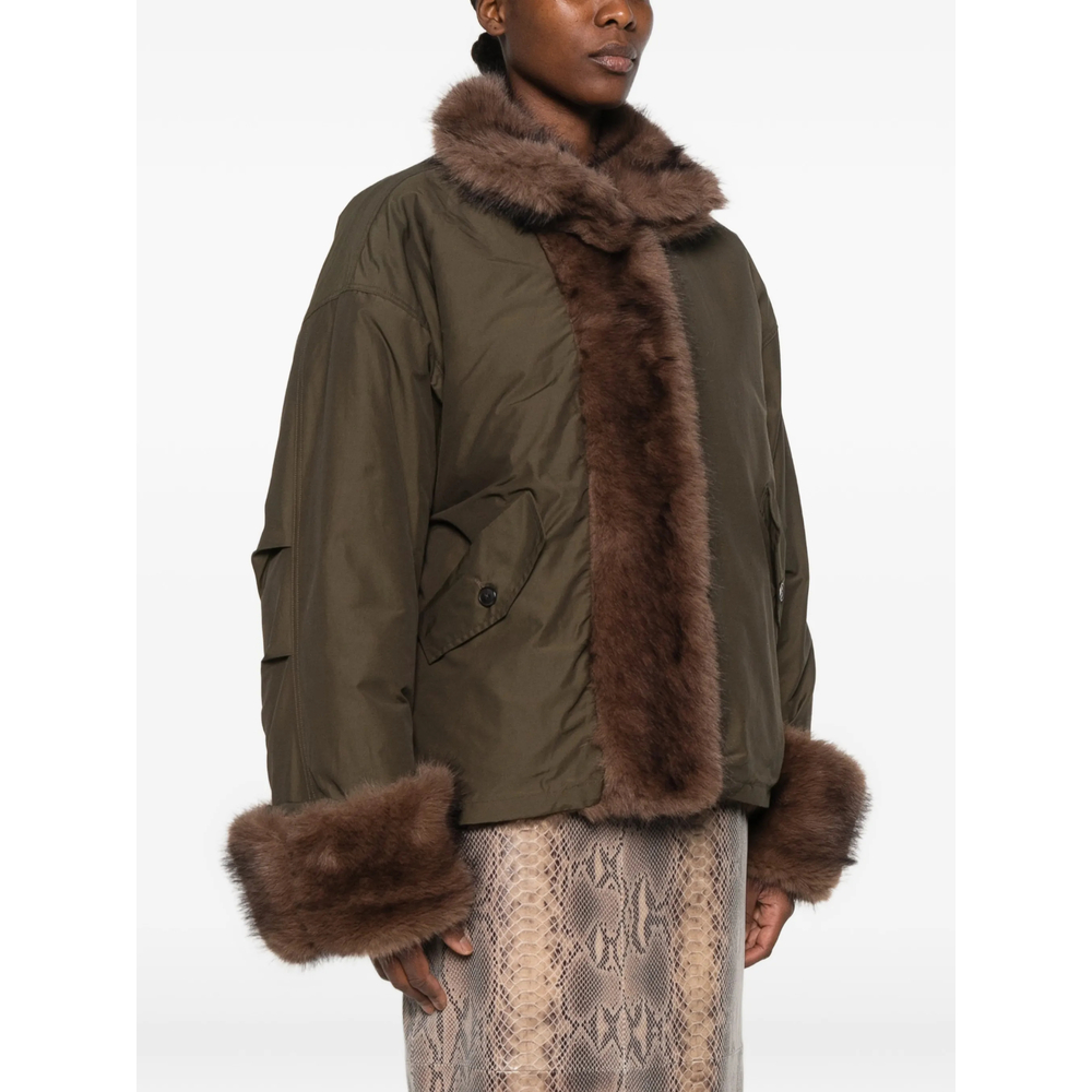 Faux-Fur Trim Reversible Jacket