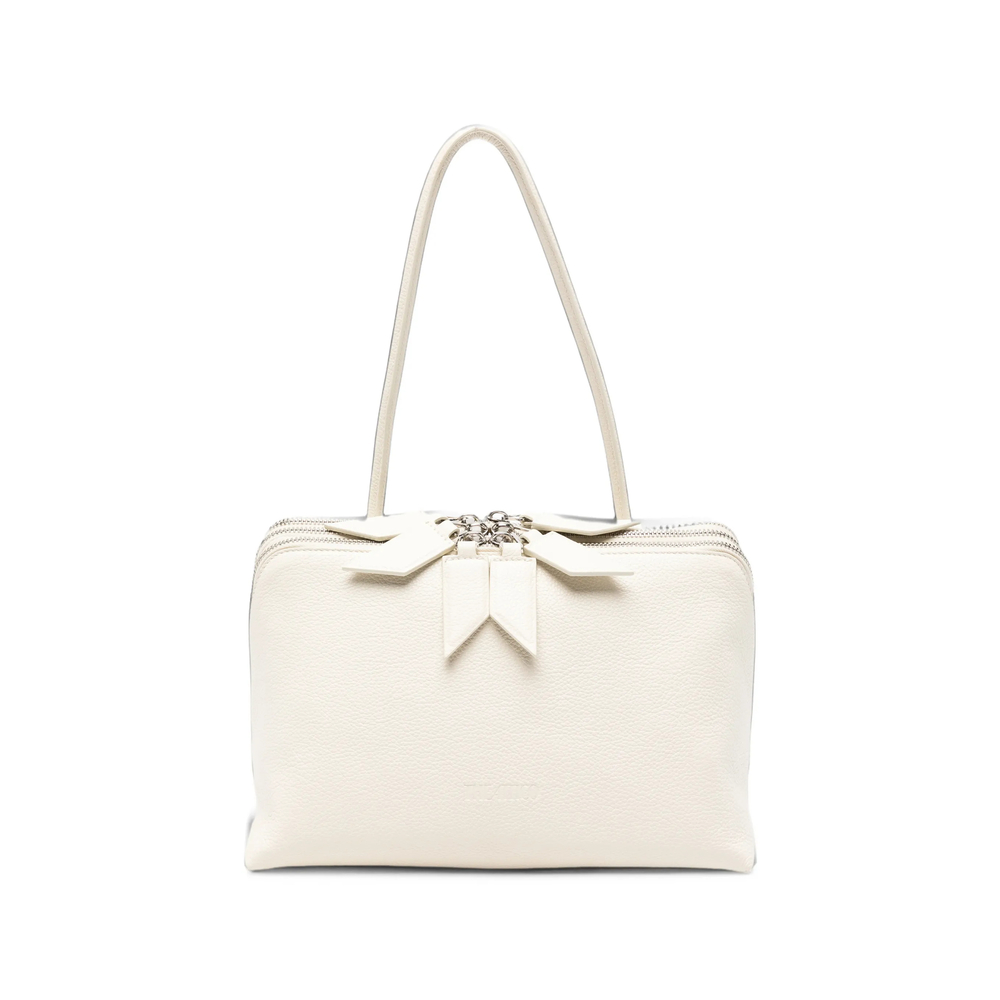 Attico L'altra Di Milano Leather Tote Bag In White