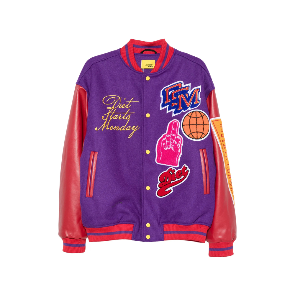 Patch-Detail Bomber Jacket