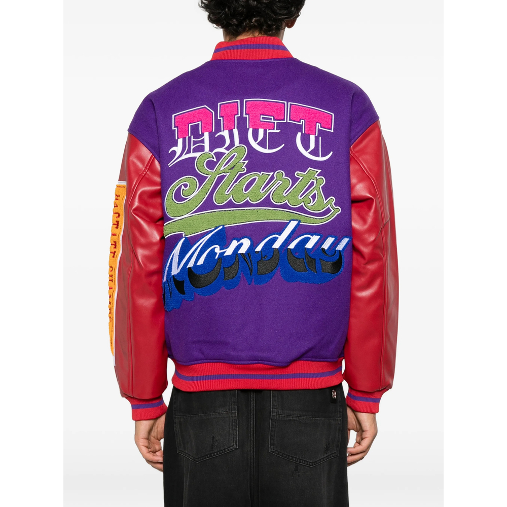 Patch-Detail Bomber Jacket