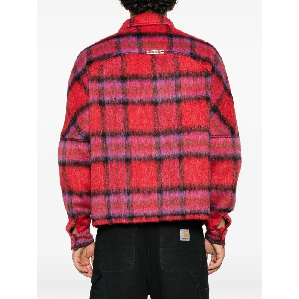 Check-Pattern Oversized Shirt