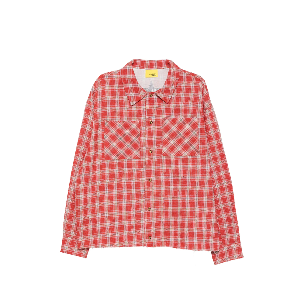 Check-Print Logo-Embroidered Shirt