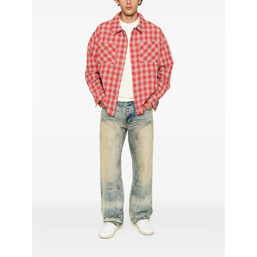 Check-Print Logo-Embroidered Shirt
