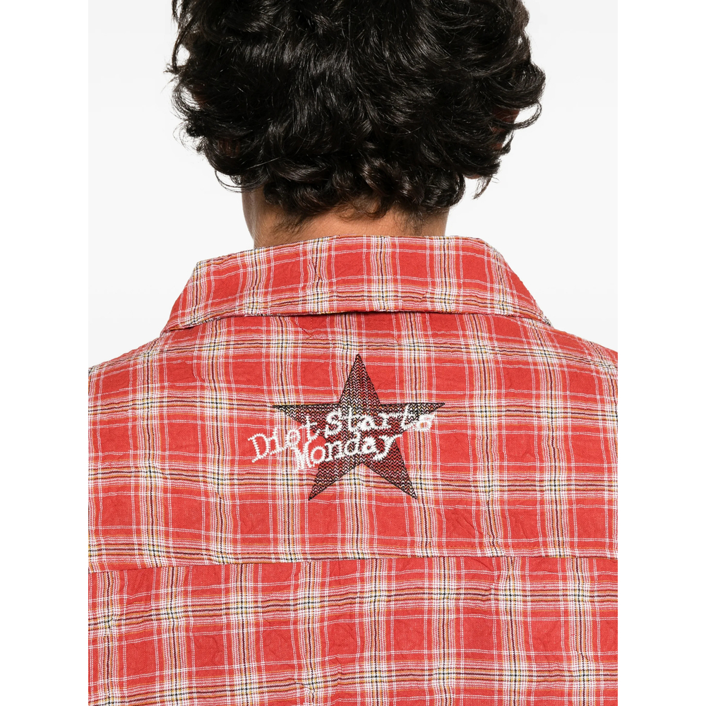 Check-Print Logo-Embroidered Shirt