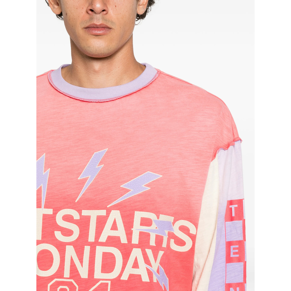 Logo-Print Panelled Sweater