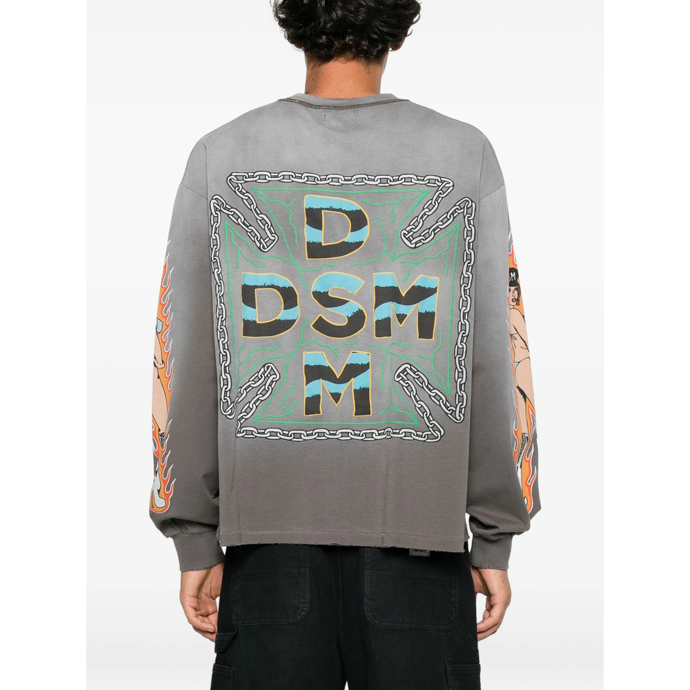 Skull-Print Long-Sleeve T-Shirt