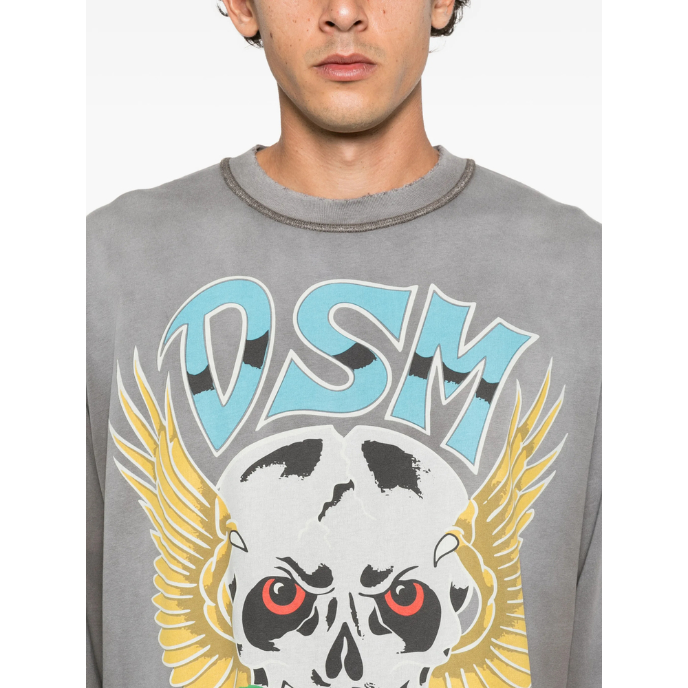 Skull-Print Long-Sleeve T-Shirt