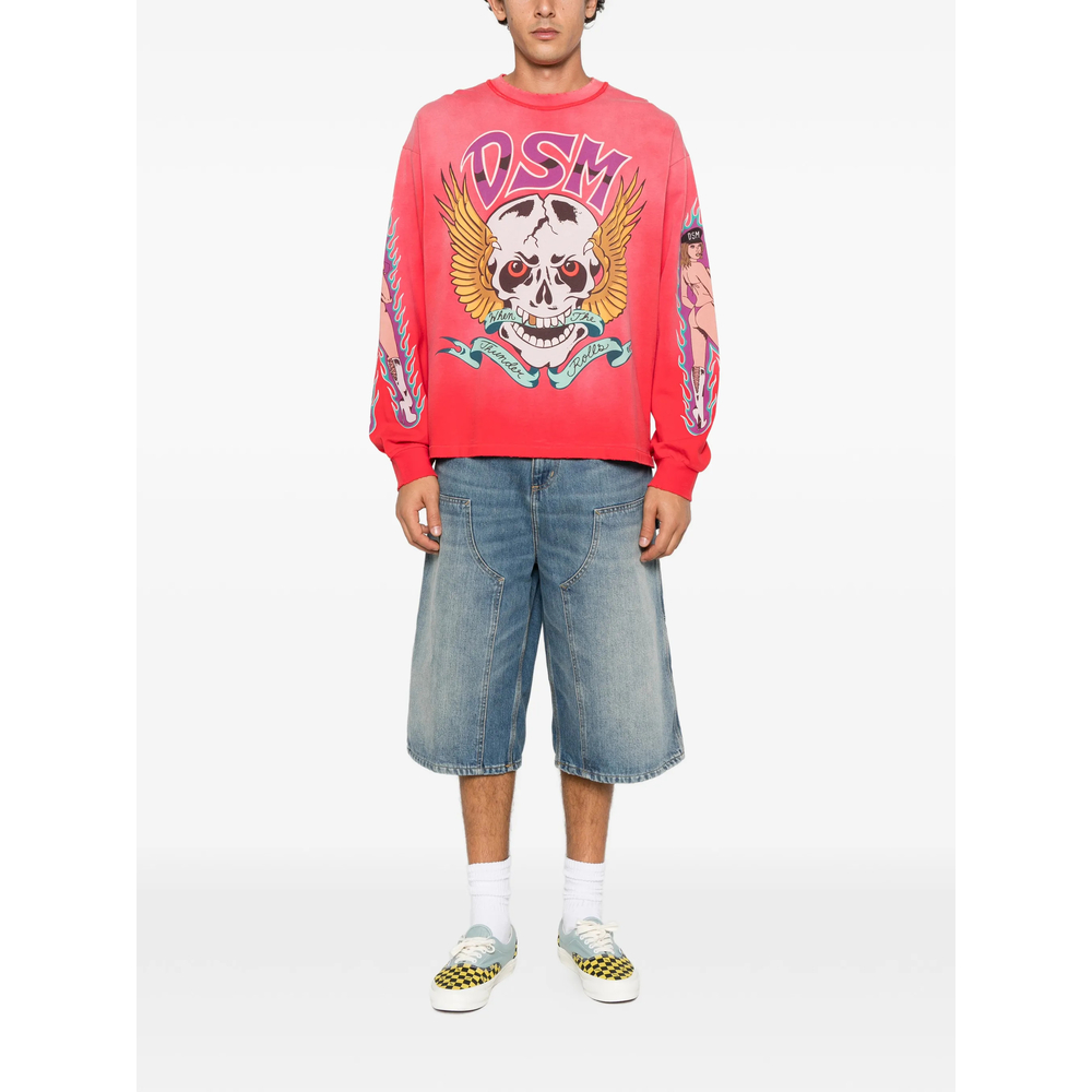 Graphic-Print Long-Sleeve T-Shirt