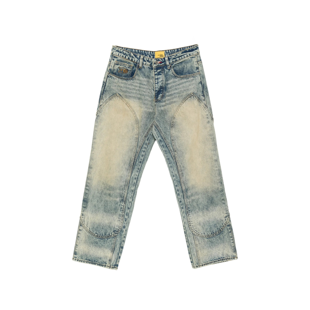 Acid-Wash Lightning-Bolt Jeans