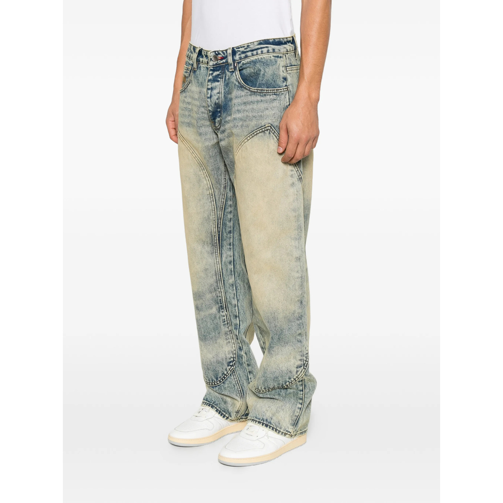 Acid-Wash Lightning-Bolt Jeans
