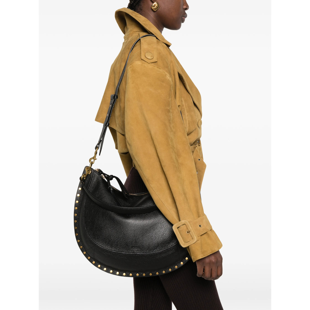 Studded Pebbled Tote Bag