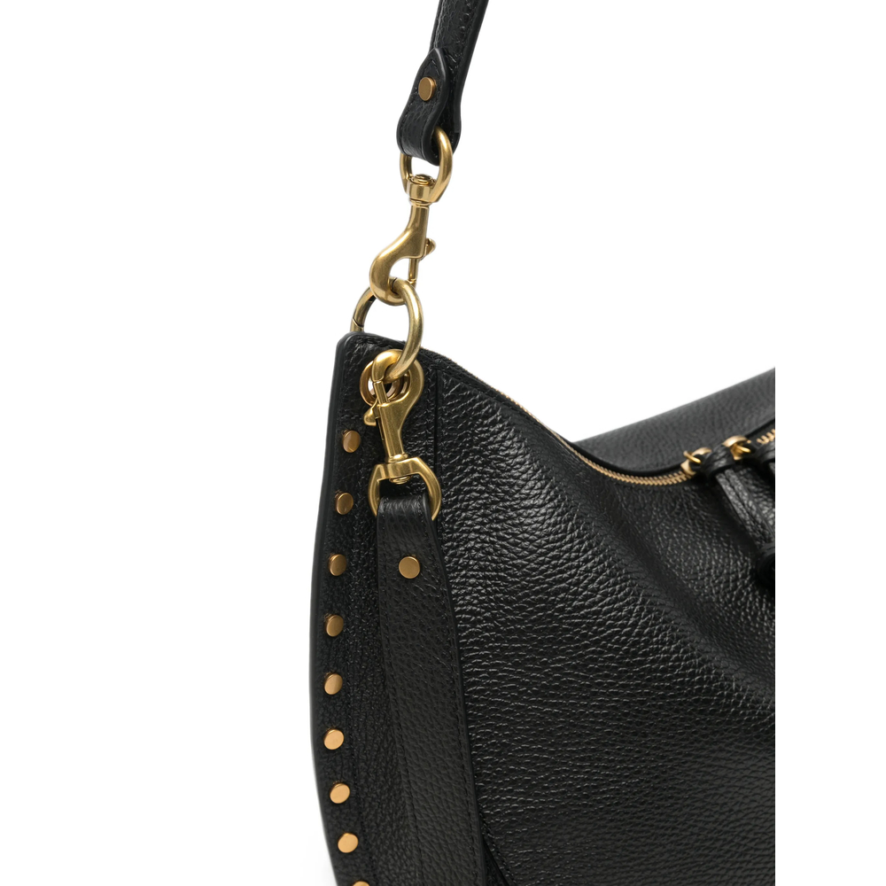 Studded Pebbled Tote Bag