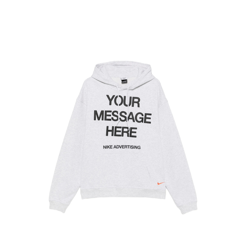 Slogan-Print Drawstring Hoodie