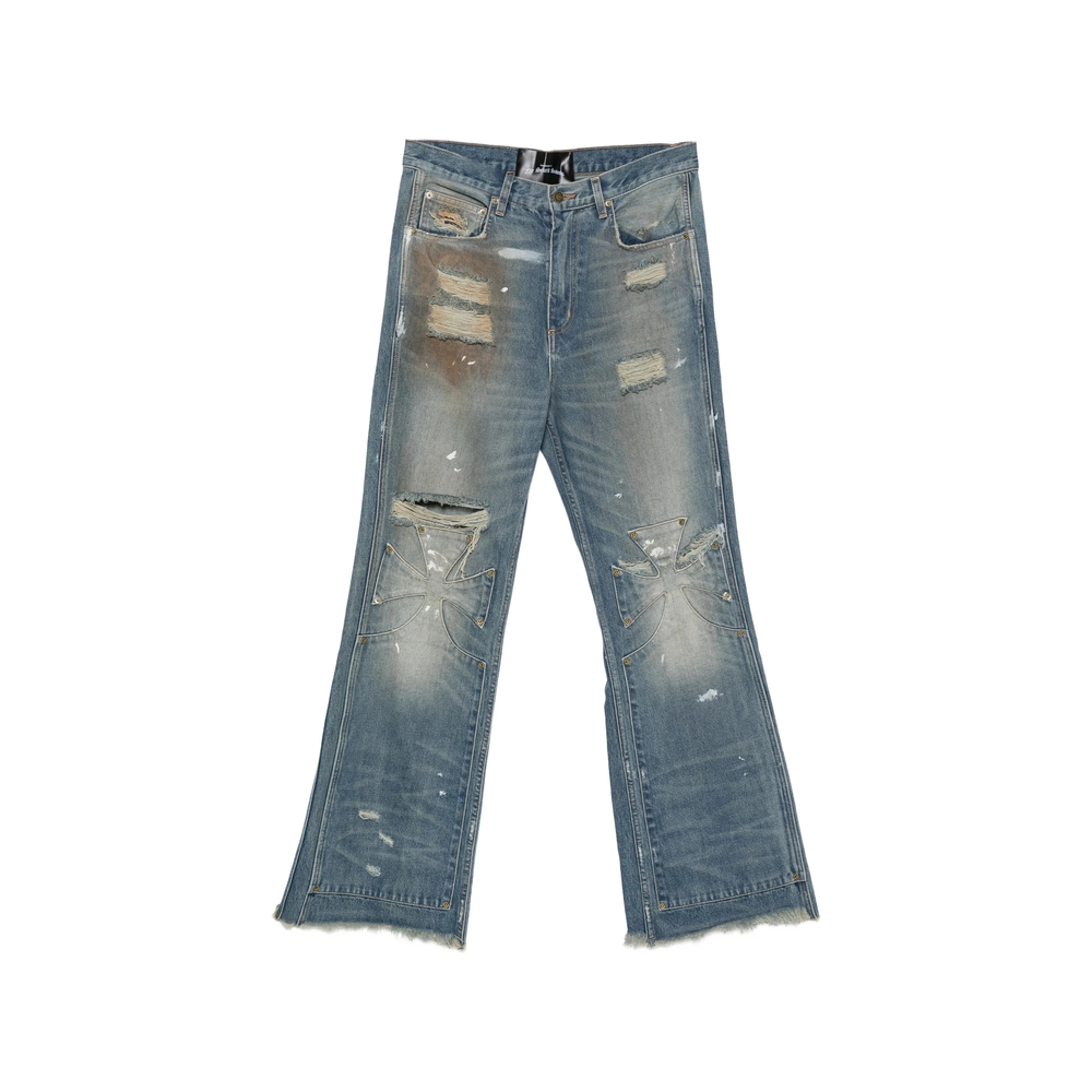 Sekrit Distressed Patchwork Jeans