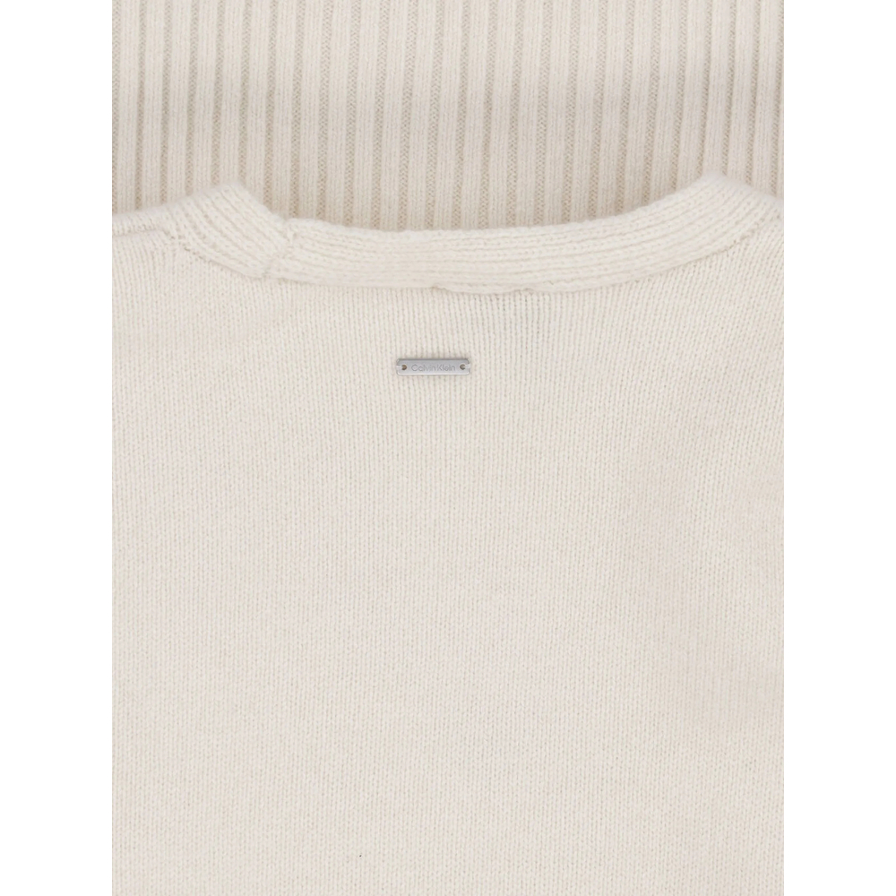 V-Neck Ribbed-Trim Sweater