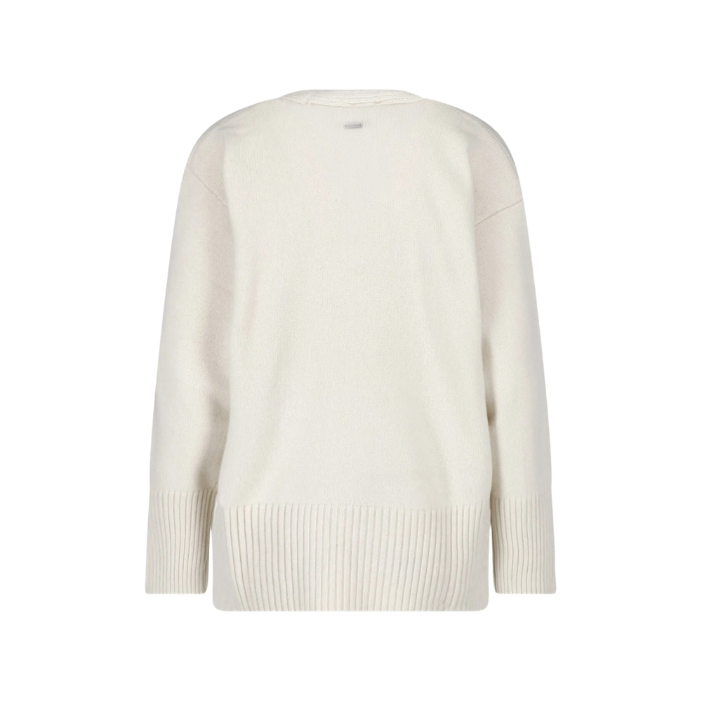 V-Neck Ribbed-Trim Sweater