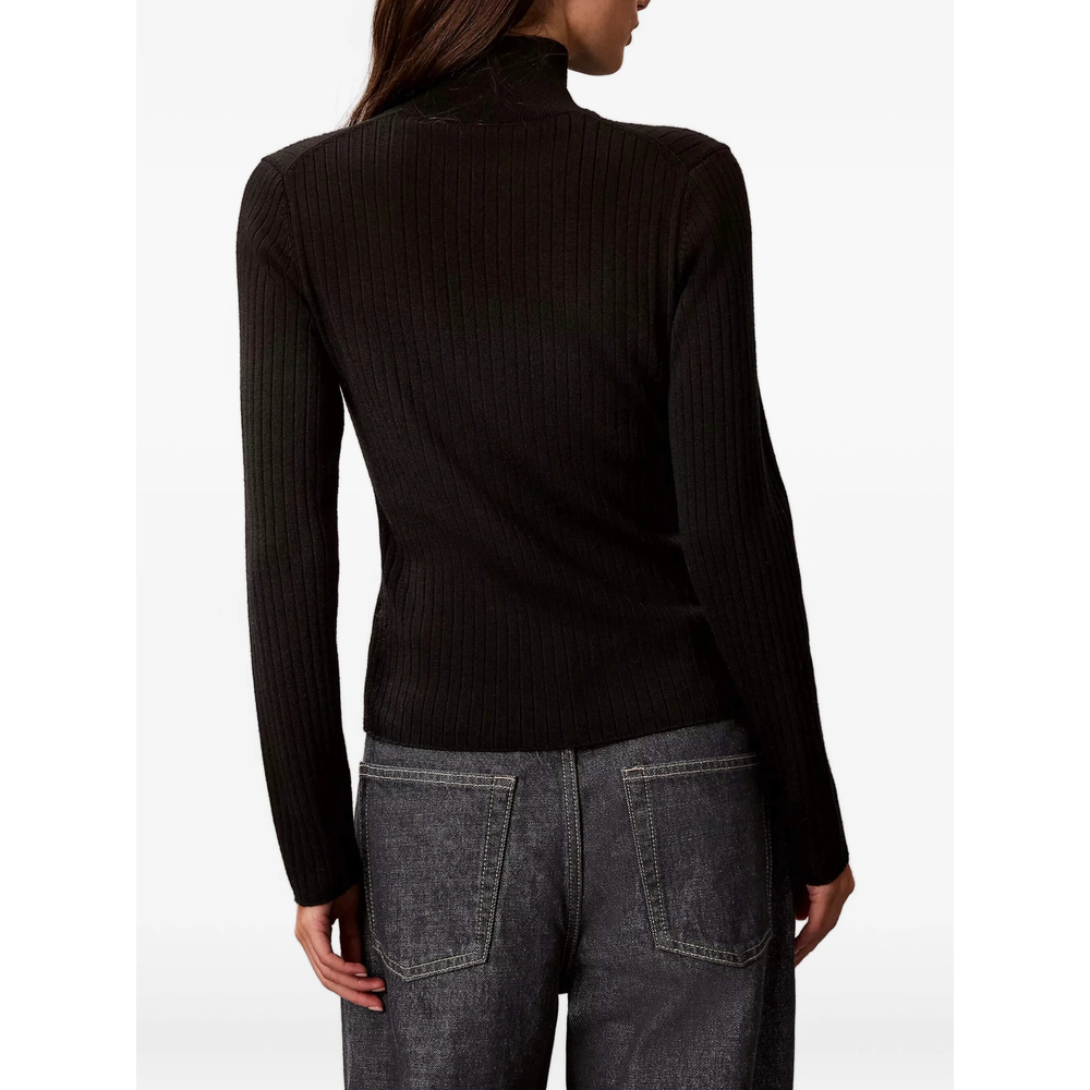 Ribbed Roll-Neck Sweater