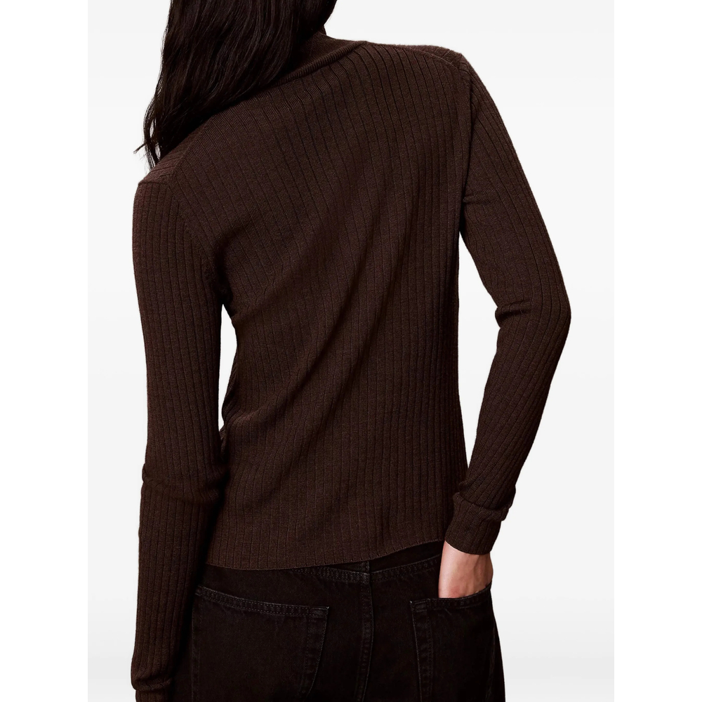 Ribbed-Knit Roll-Neck Sweater